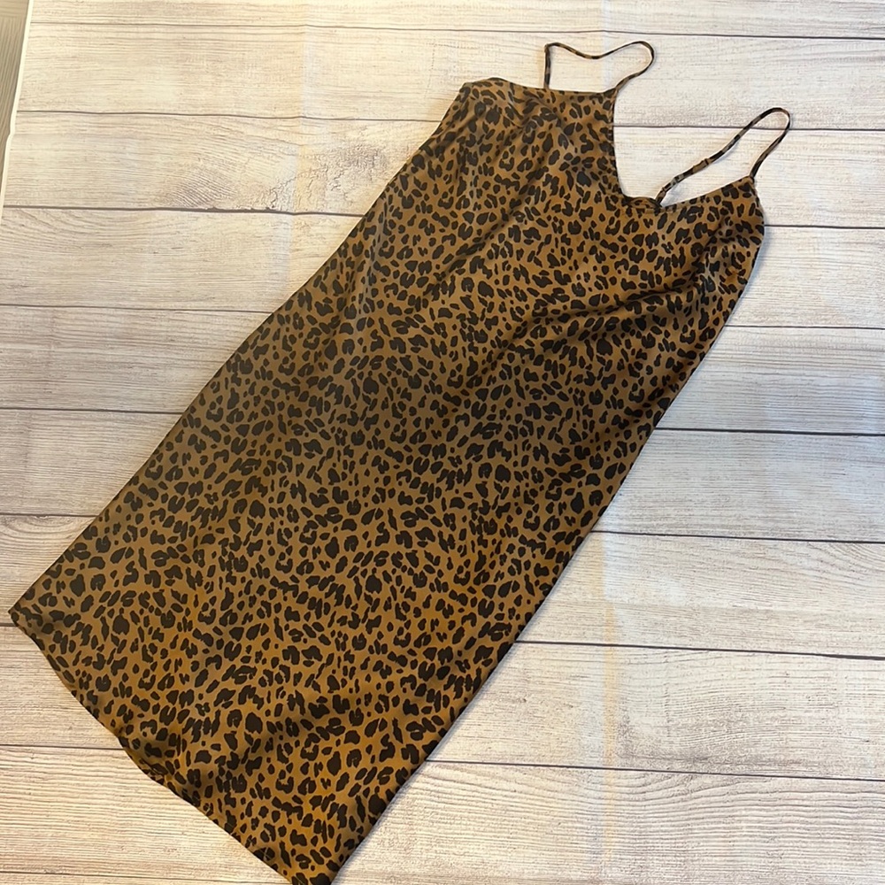 Leopard slip dress